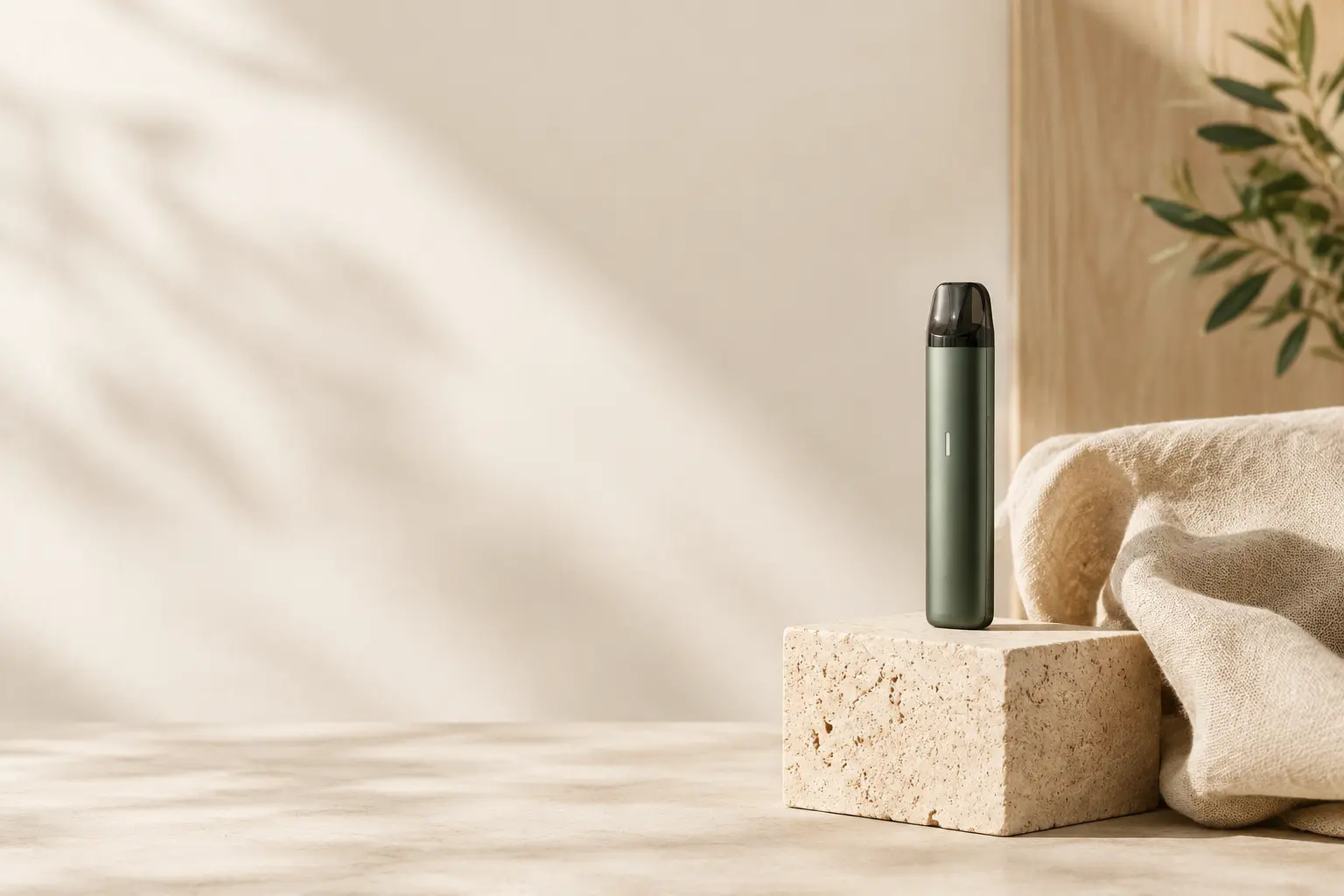 A precision pod device arranged on a white studio desk